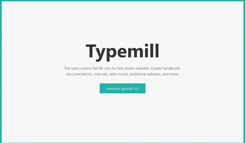 Screenshot Typemill Webseite